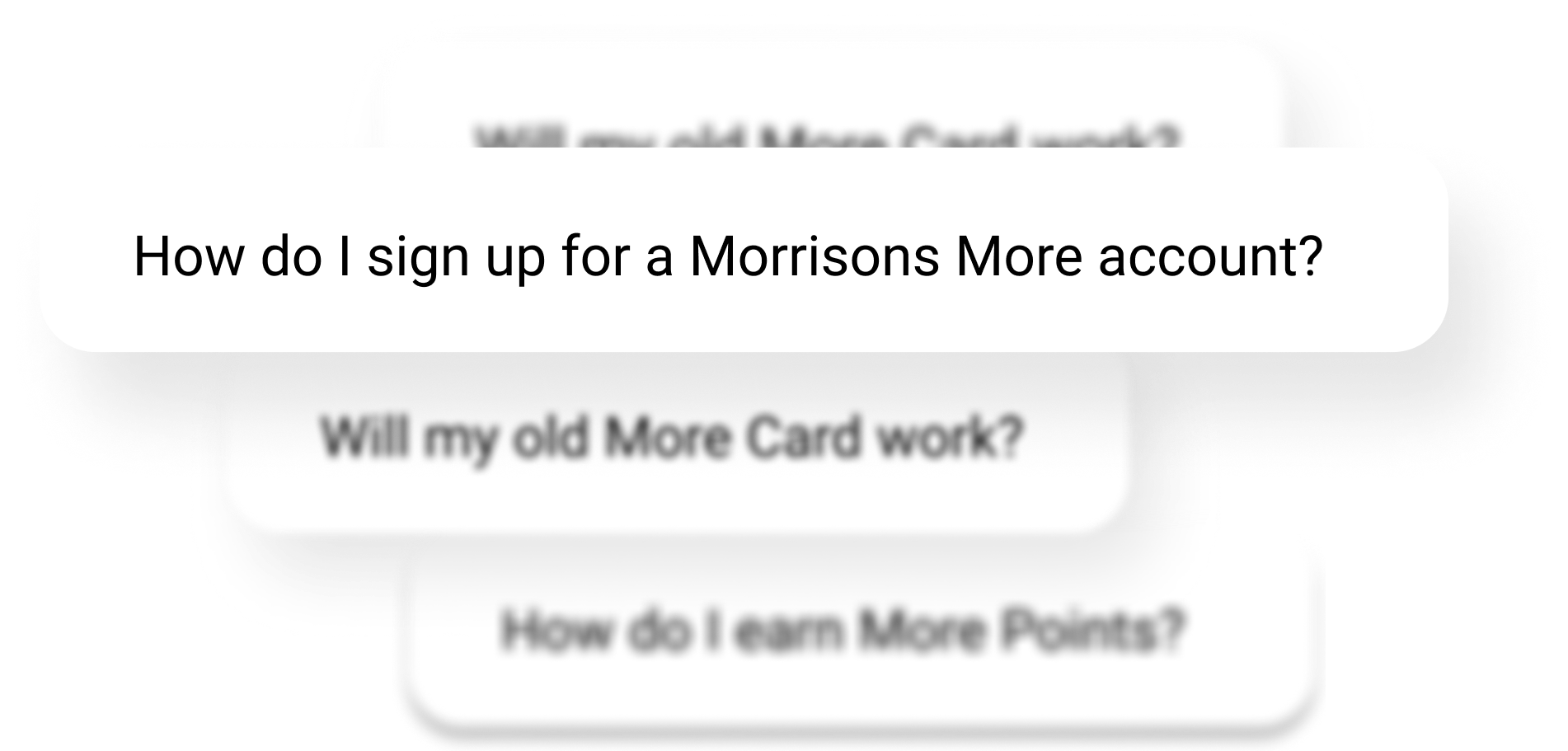 Carousel of frequently asked questions